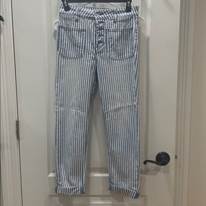 Anthropologie High Waister Striped Pants